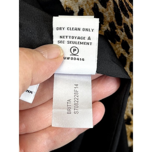 Diane von Furstenburg Britta Leopard Print Overcoat SZ 12 - Picture 11 of 12